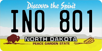 ND license plate INO801