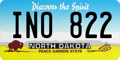 ND license plate INO822