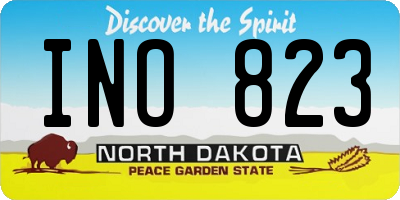 ND license plate INO823