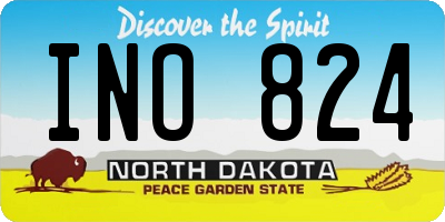 ND license plate INO824