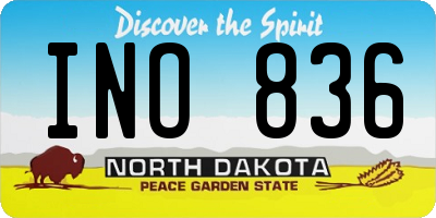 ND license plate INO836