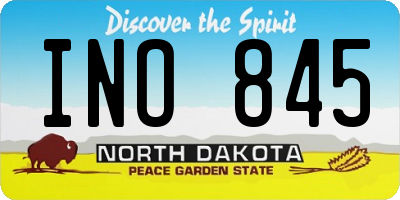 ND license plate INO845