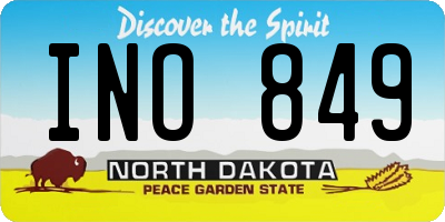ND license plate INO849