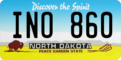 ND license plate INO860