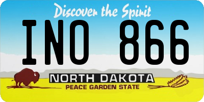 ND license plate INO866