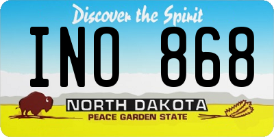 ND license plate INO868