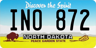 ND license plate INO872