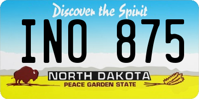 ND license plate INO875