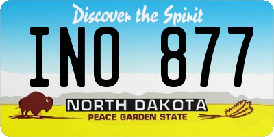 ND license plate INO877