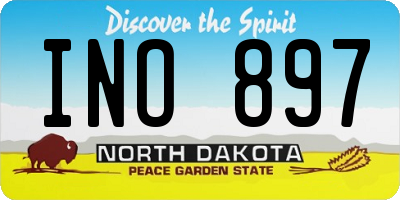 ND license plate INO897