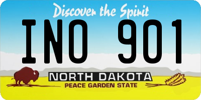 ND license plate INO901