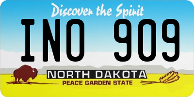 ND license plate INO909