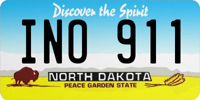 ND license plate INO911