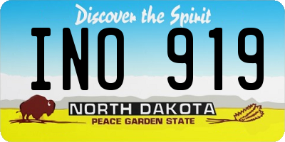 ND license plate INO919