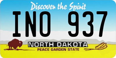 ND license plate INO937