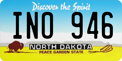 ND license plate INO946