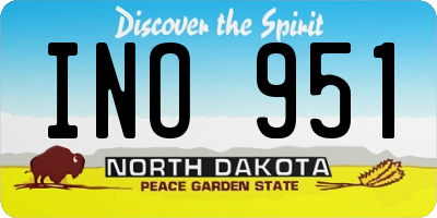 ND license plate INO951