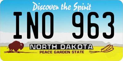 ND license plate INO963