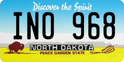 ND license plate INO968