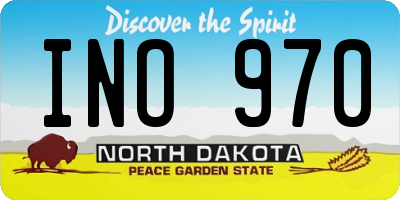 ND license plate INO970