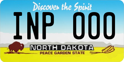 ND license plate INP000