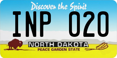 ND license plate INP020
