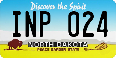 ND license plate INP024