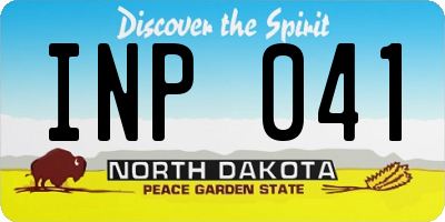 ND license plate INP041
