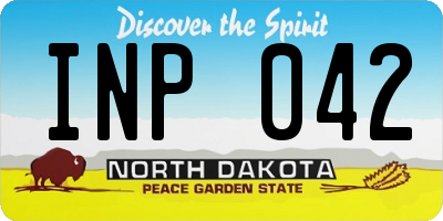 ND license plate INP042