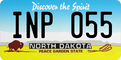 ND license plate INP055