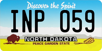 ND license plate INP059