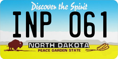 ND license plate INP061