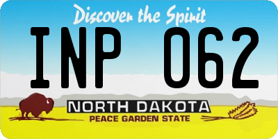 ND license plate INP062