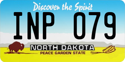 ND license plate INP079