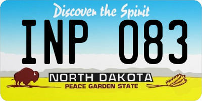 ND license plate INP083