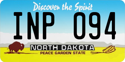 ND license plate INP094