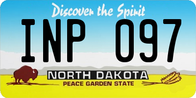 ND license plate INP097