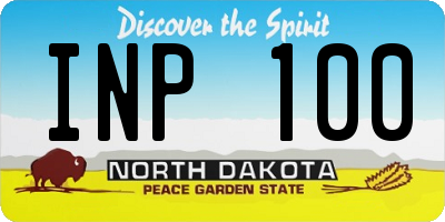 ND license plate INP100