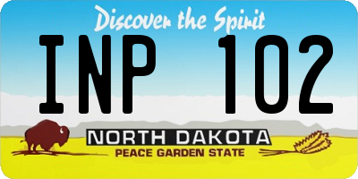 ND license plate INP102