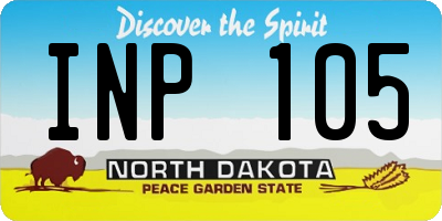 ND license plate INP105