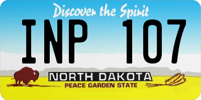 ND license plate INP107