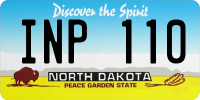 ND license plate INP110