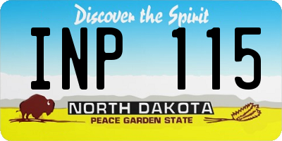 ND license plate INP115