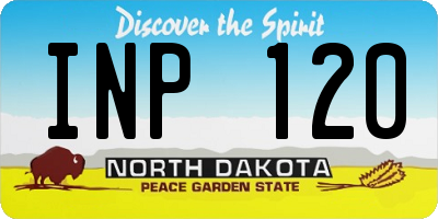 ND license plate INP120