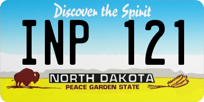 ND license plate INP121