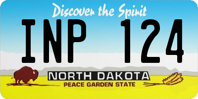 ND license plate INP124