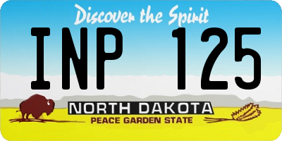 ND license plate INP125