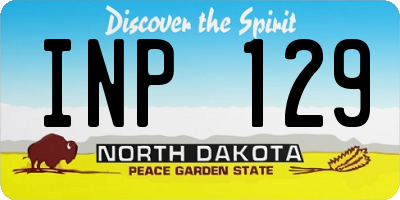 ND license plate INP129