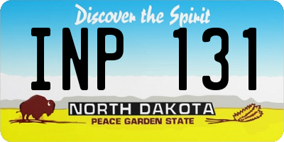 ND license plate INP131