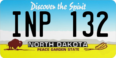 ND license plate INP132